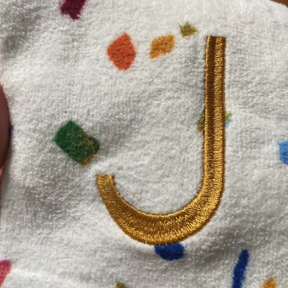 NWT Target Opalhouse Monogram Letter J Hand Towel